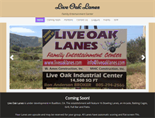 Tablet Screenshot of liveoaklanes.com